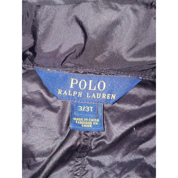 Polo Ralph Lauren Hooded Windbreaker Jacket Girls Size 3/3T Navy Blue - Picture 3 of 4